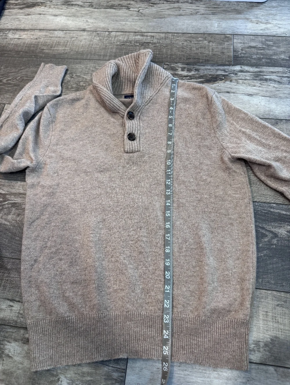 J. Crew Men's Turtleneck Button In Taupe Size Medium